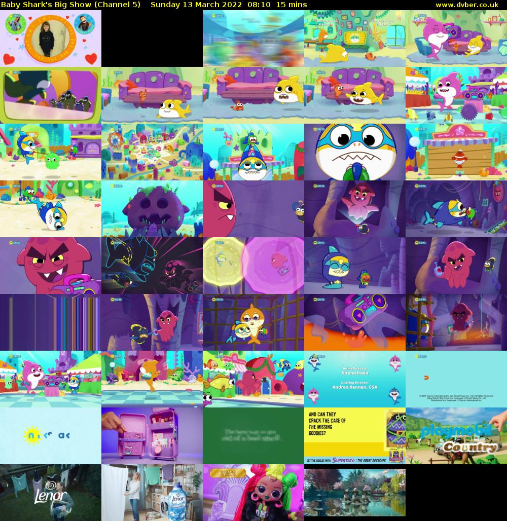 Baby Shark's Big Show (Channel 5) Sunday 13 March 2022 08:10 - 08:25