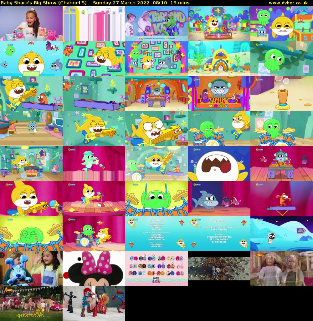 Baby Shark's Big Show (Channel 5) Sunday 27 March 2022 08:10 - 08:25