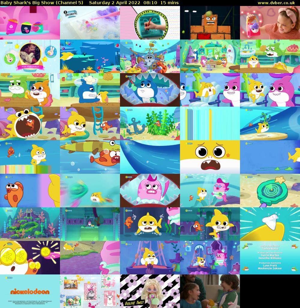 Baby Shark's Big Show (Channel 5) Saturday 2 April 2022 08:10 - 08:25