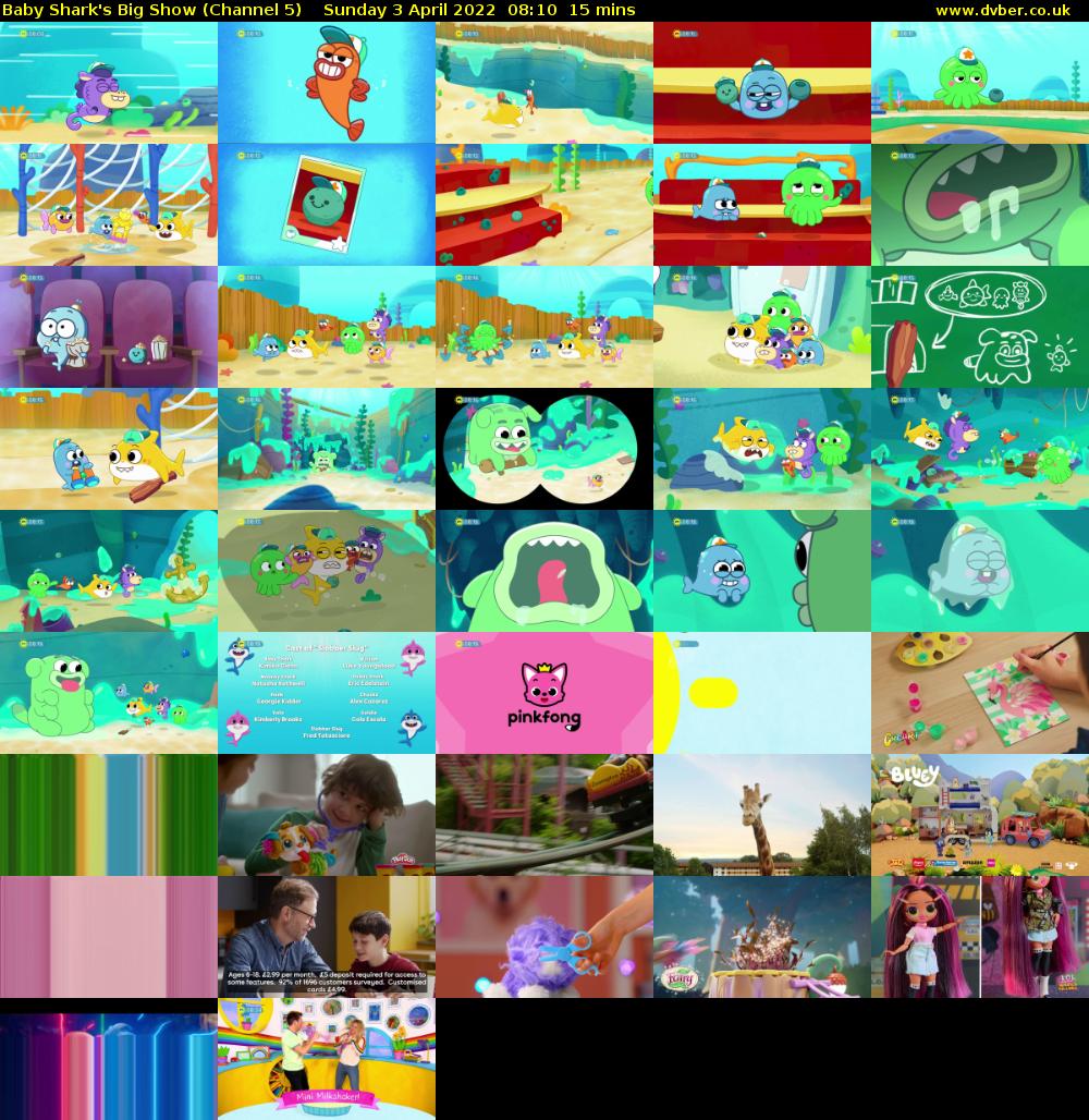Baby Shark's Big Show (Channel 5) Sunday 3 April 2022 08:10 - 08:25