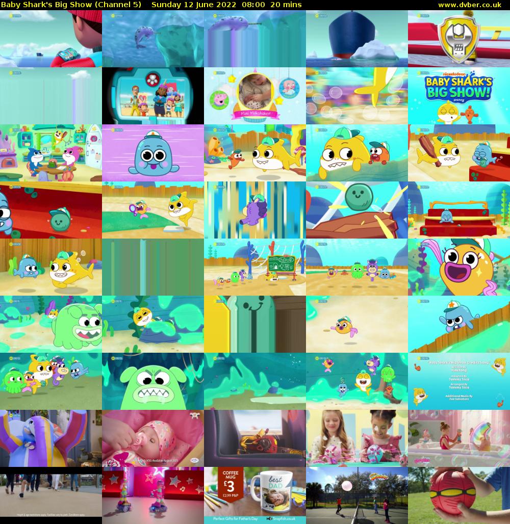 Baby Shark's Big Show (Channel 5) Sunday 12 June 2022 08:00 - 08:20