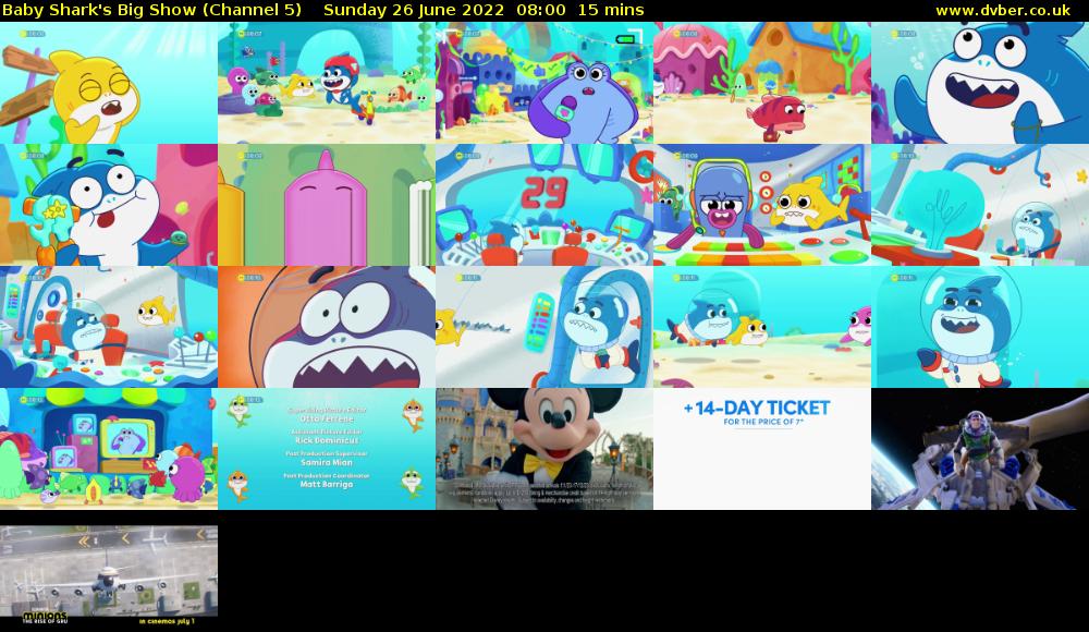 Baby Shark's Big Show (Channel 5) Sunday 26 June 2022 08:00 - 08:15