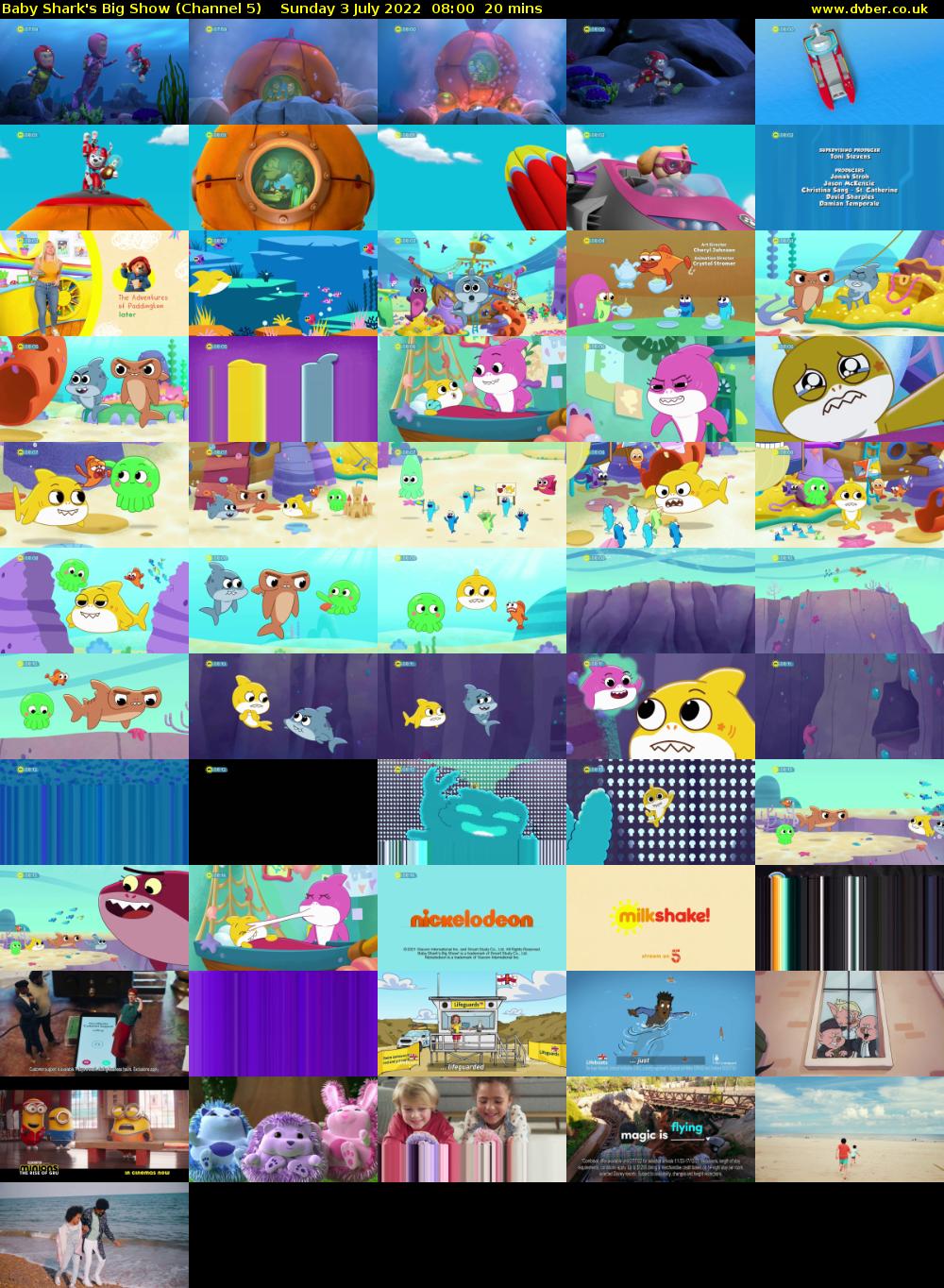 Baby Shark's Big Show (Channel 5) Sunday 3 July 2022 08:00 - 08:20