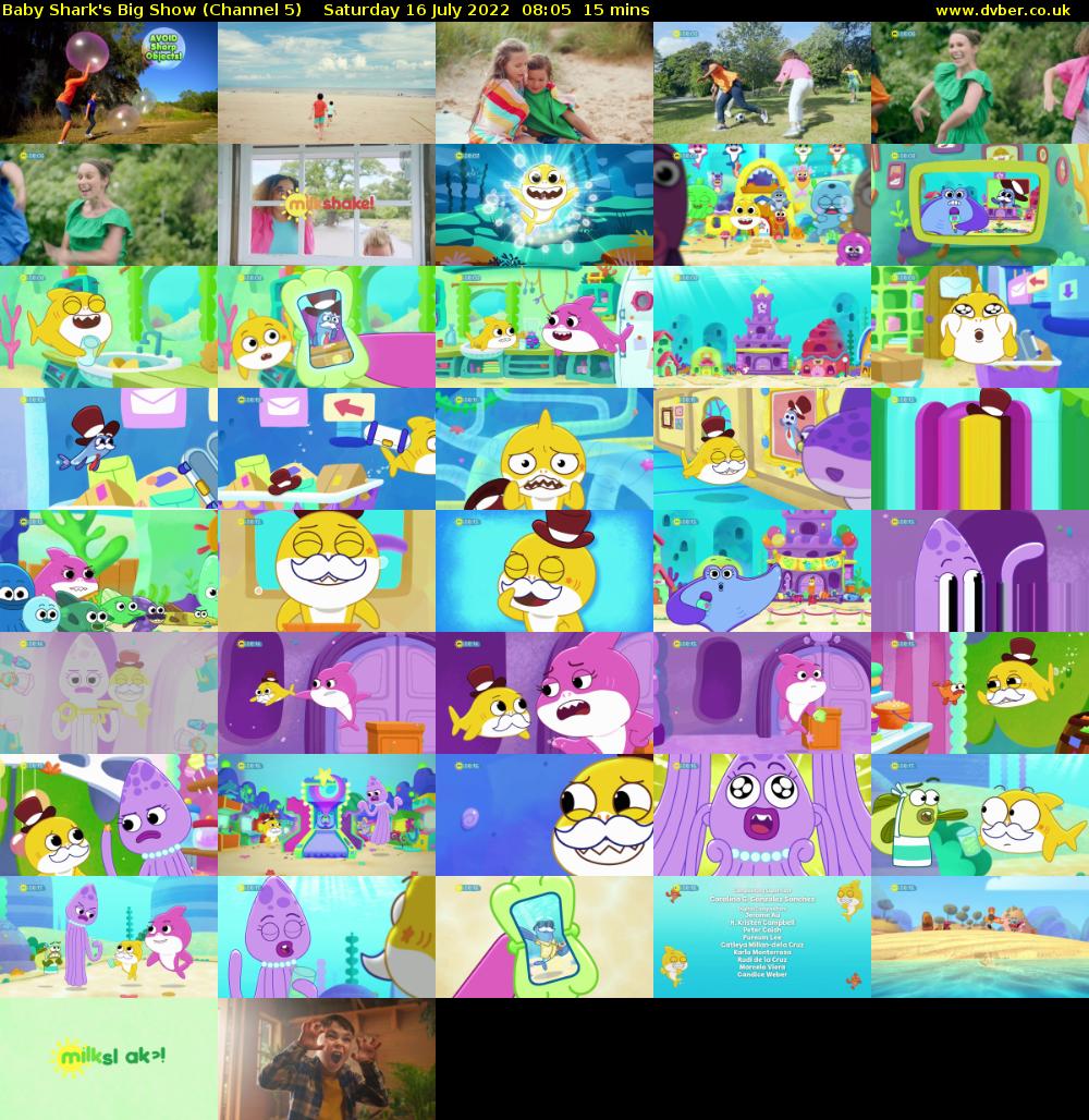 Baby Shark's Big Show (Channel 5) Saturday 16 July 2022 08:05 - 08:20