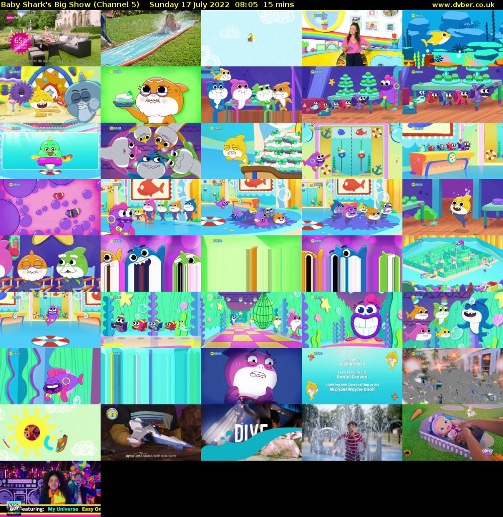 Baby Shark's Big Show (Channel 5) Sunday 17 July 2022 08:05 - 08:20