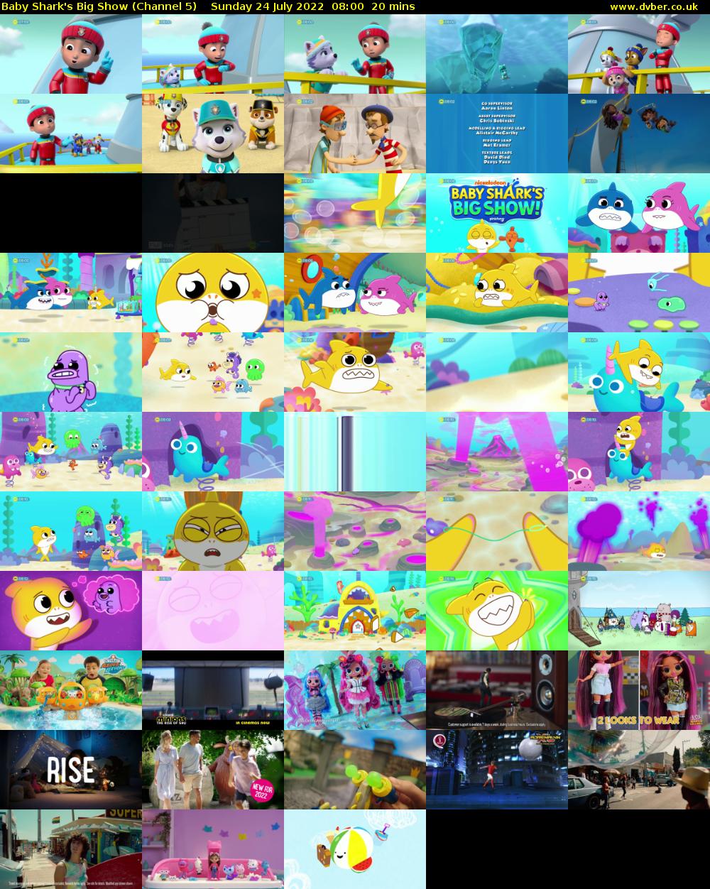 Baby Shark's Big Show (Channel 5) Sunday 24 July 2022 08:00 - 08:20