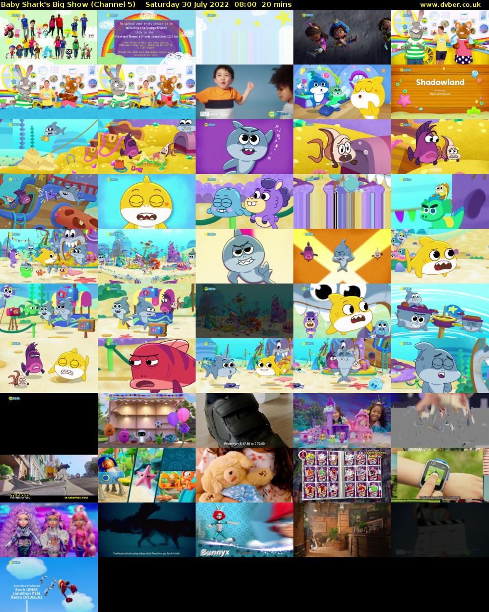 Baby Shark's Big Show (Channel 5) Saturday 30 July 2022 08:00 - 08:20