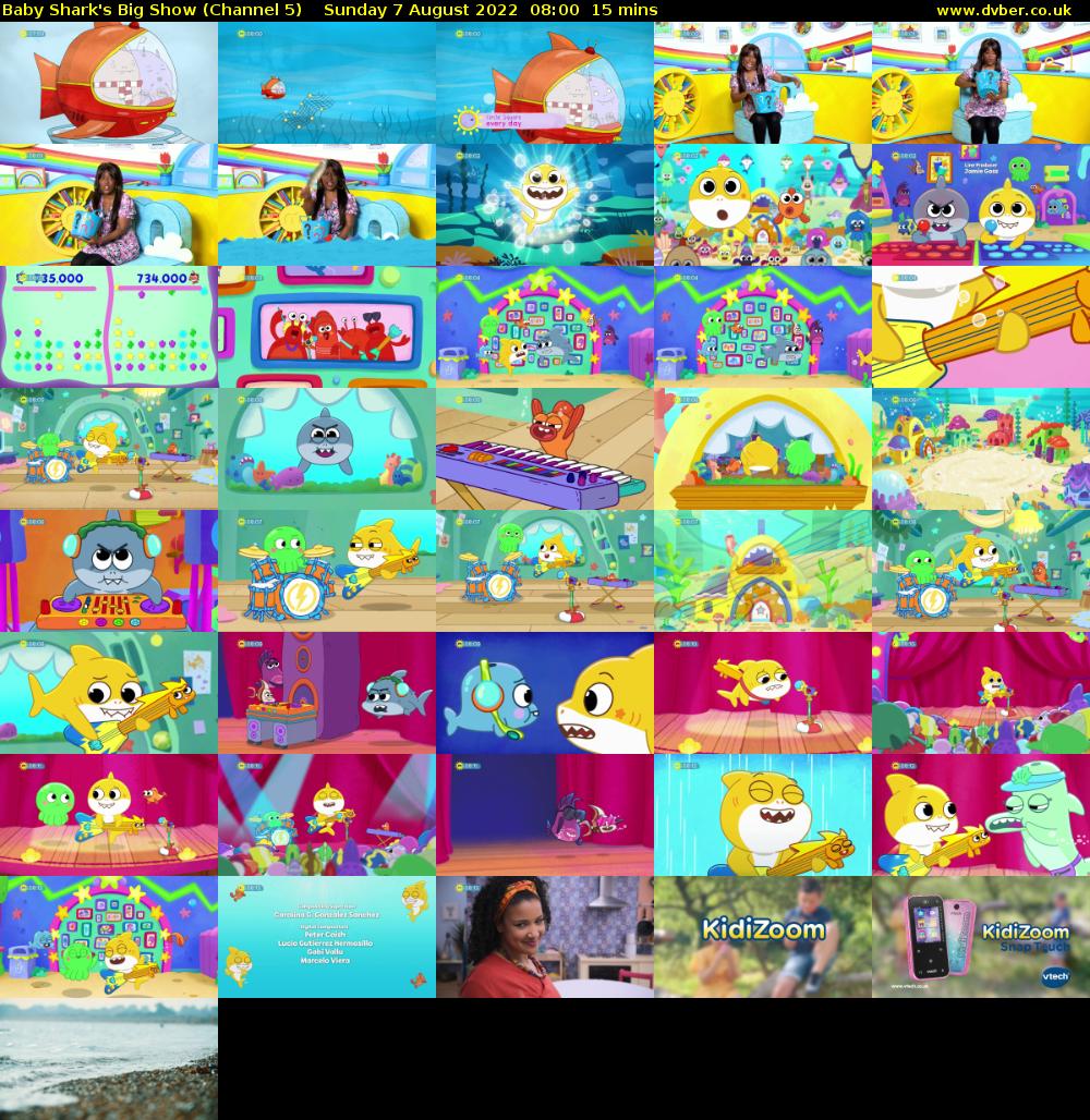 Baby Shark's Big Show (Channel 5) Sunday 7 August 2022 08:00 - 08:15