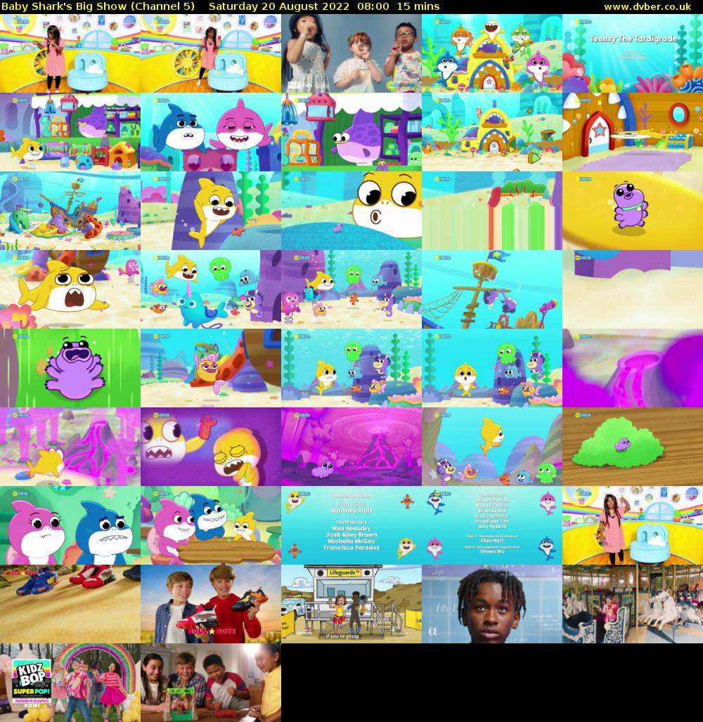 Baby Shark's Big Show (Channel 5) Saturday 20 August 2022 08:00 - 08:15