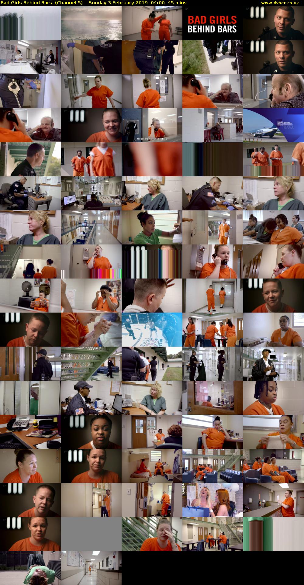 Bad Girls Behind Bars  (Channel 5) Sunday 3 February 2019 04:00 - 04:45