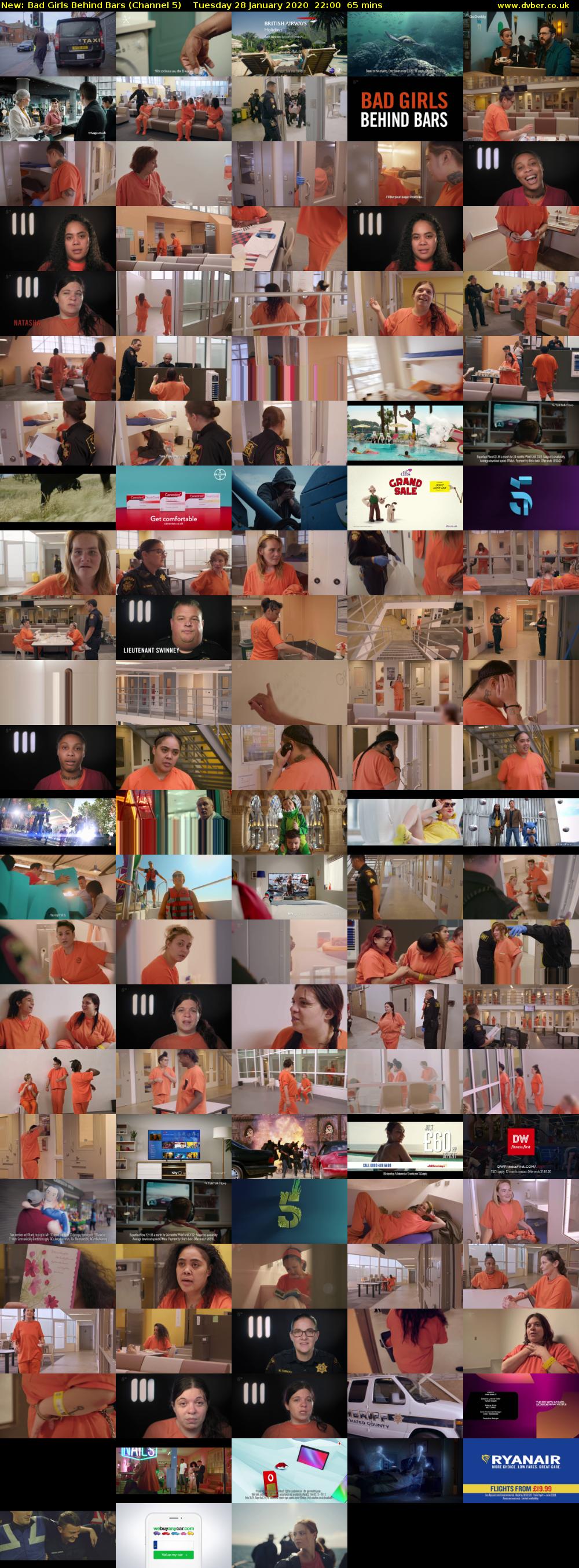 Bad Girls Behind Bars (Channel 5) Tuesday 28 January 2020 22:00 - 23:05