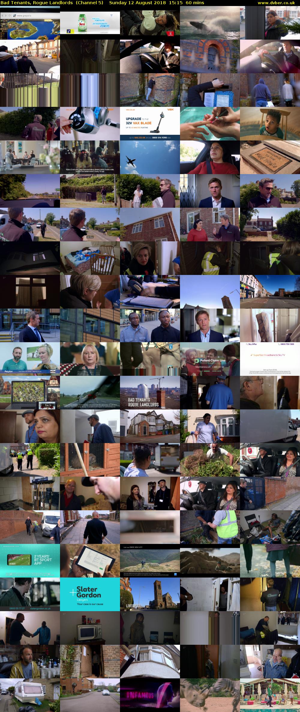 Bad Tenants, Rogue Landlords  (Channel 5) Sunday 12 August 2018 15:15 - 16:15