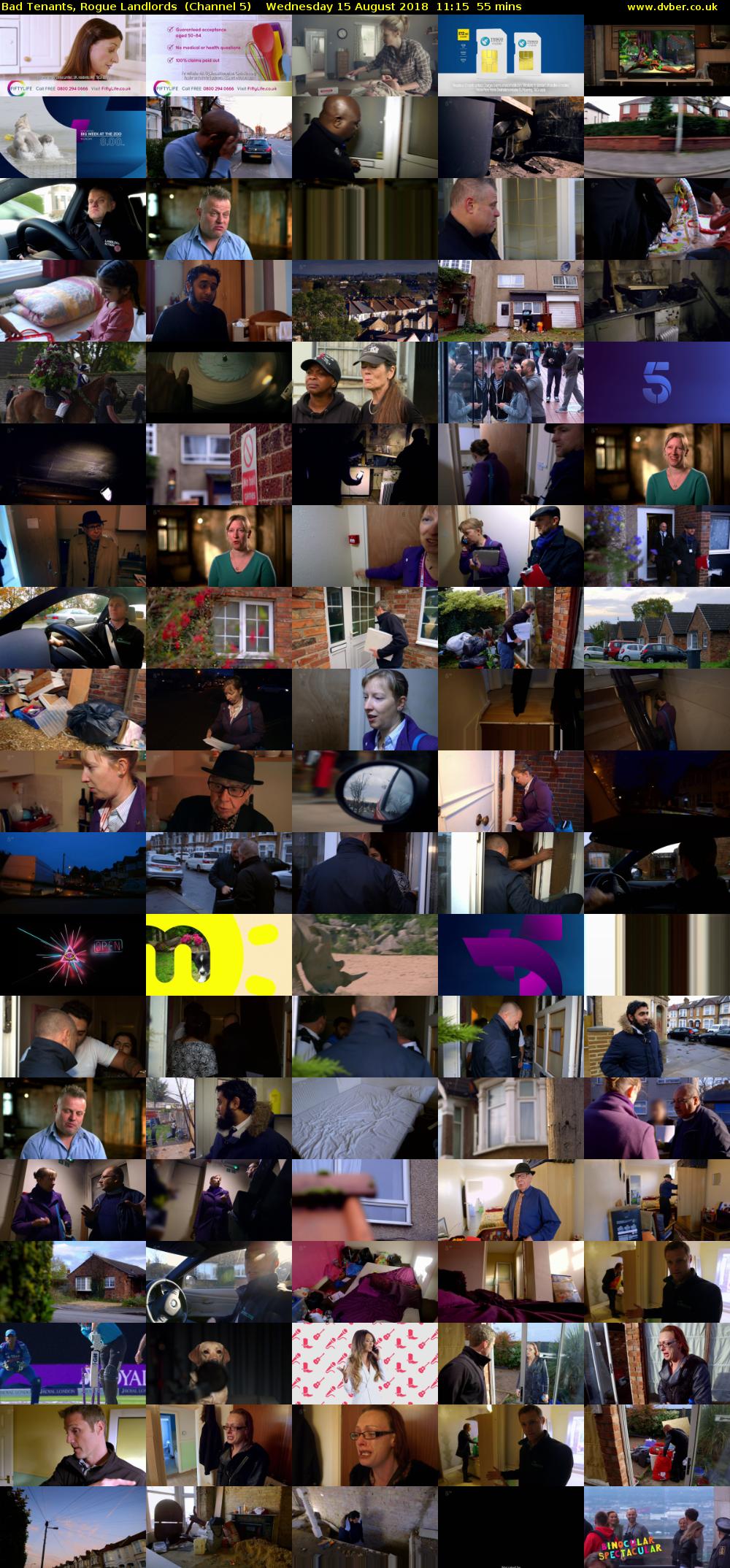 Bad Tenants, Rogue Landlords  (Channel 5) Wednesday 15 August 2018 11:15 - 12:10