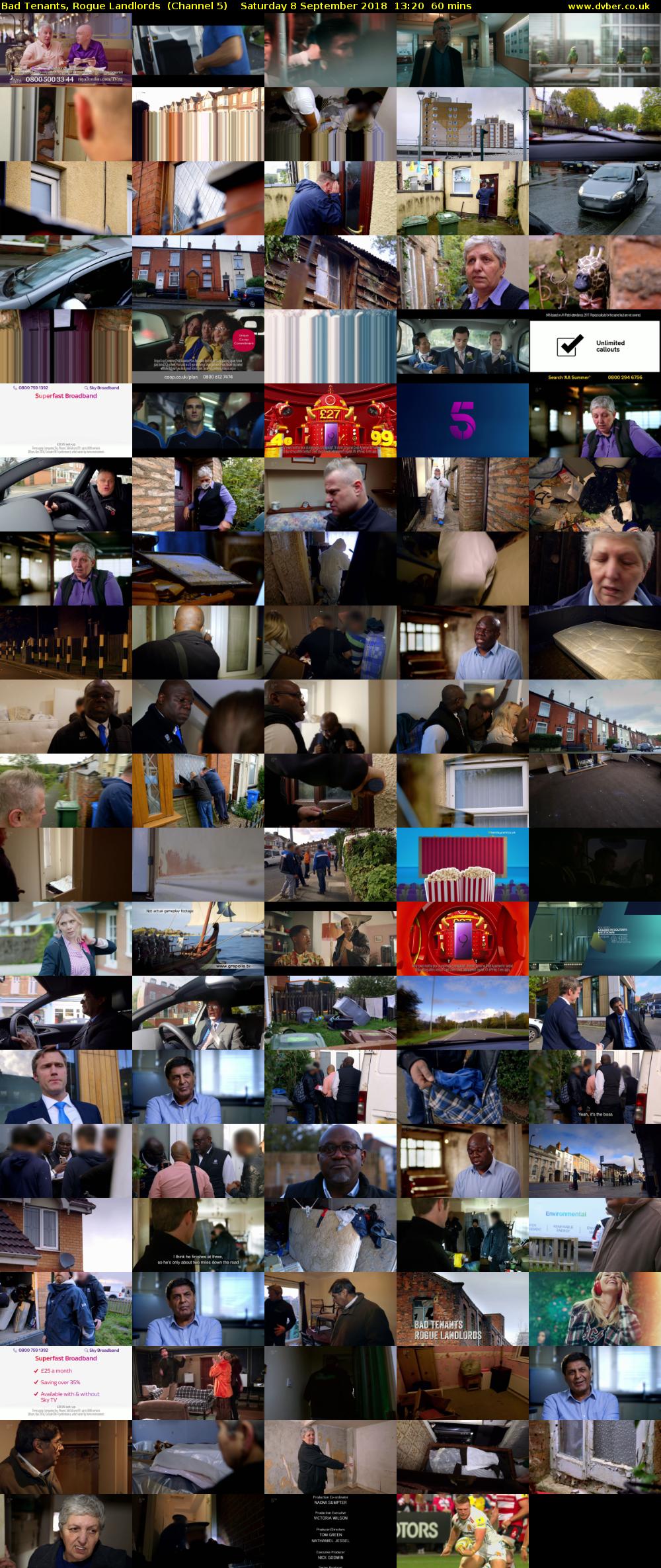 Bad Tenants, Rogue Landlords  (Channel 5) Saturday 8 September 2018 13:20 - 14:20
