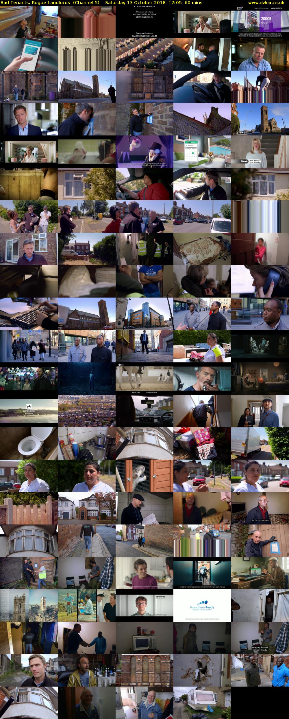 Bad Tenants, Rogue Landlords  (Channel 5) Saturday 13 October 2018 17:05 - 18:05