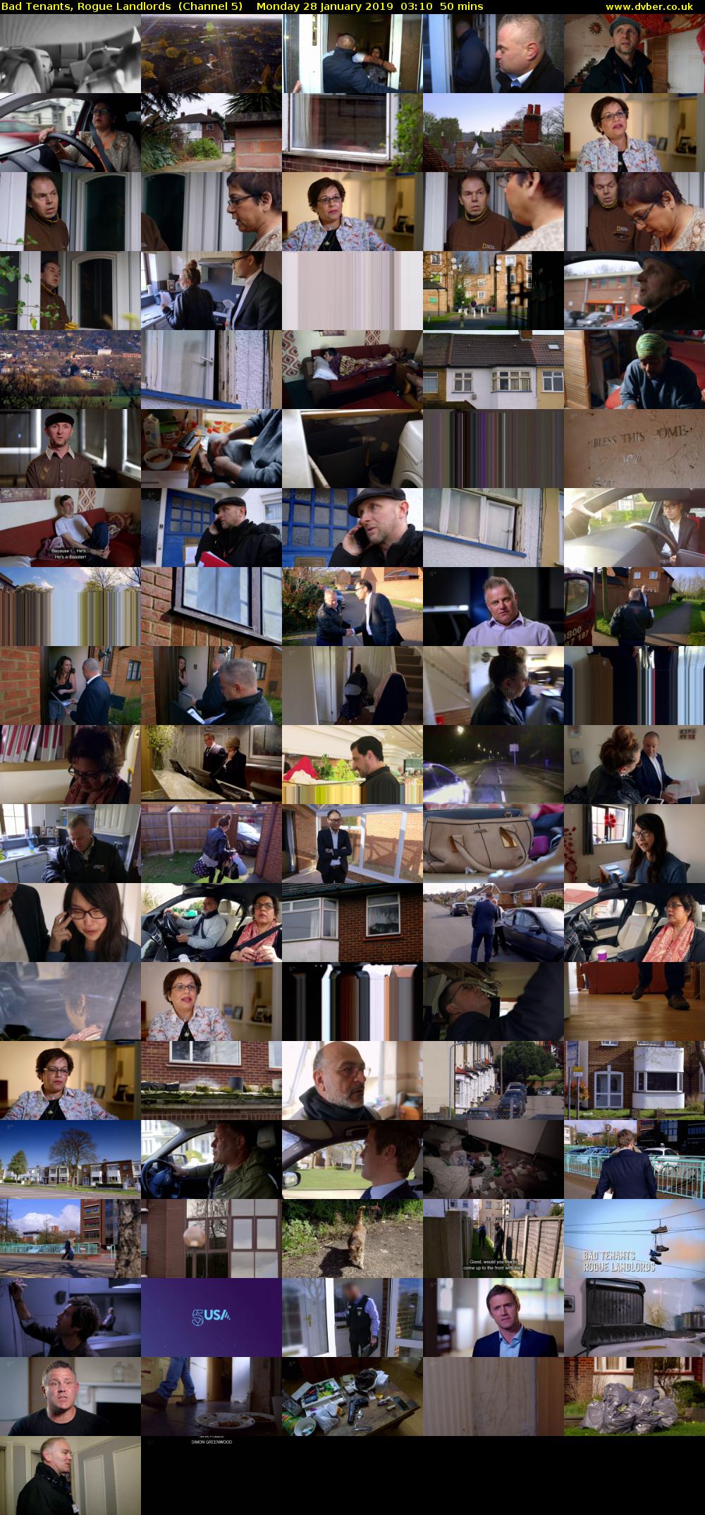 Bad Tenants, Rogue Landlords  (Channel 5) Monday 28 January 2019 03:10 - 04:00