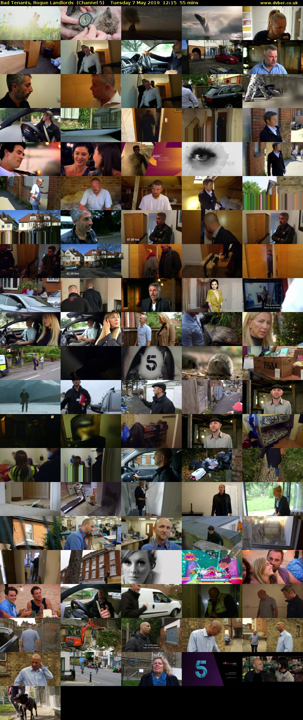 Bad Tenants, Rogue Landlords  (Channel 5) Tuesday 7 May 2019 12:15 - 13:10