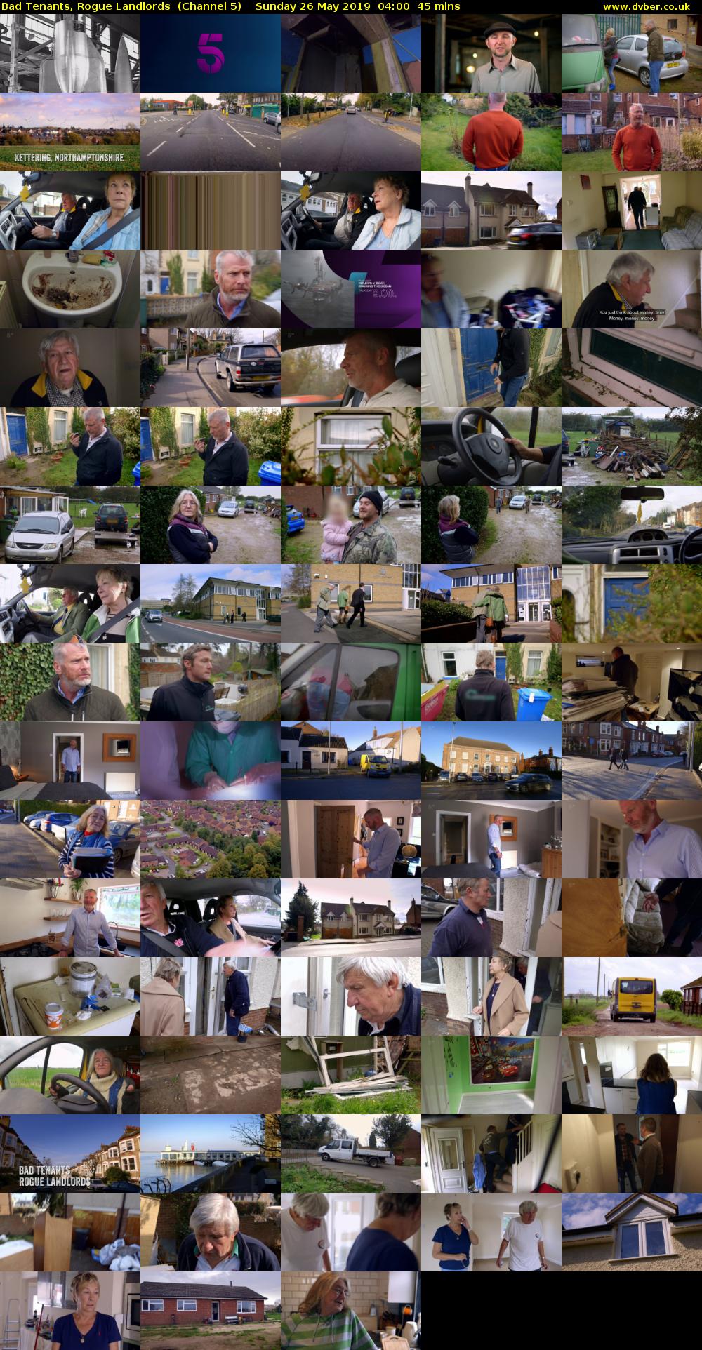 Bad Tenants, Rogue Landlords  (Channel 5) Sunday 26 May 2019 04:00 - 04:45