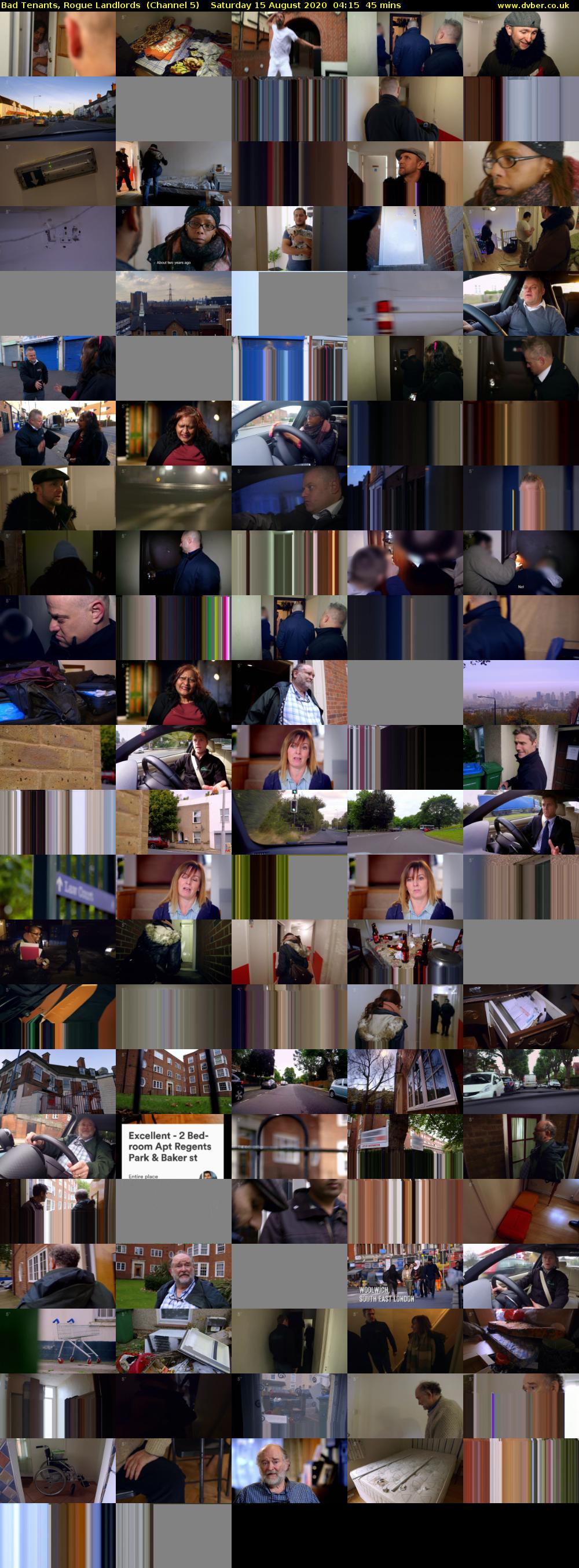 Bad Tenants, Rogue Landlords  (Channel 5) Saturday 15 August 2020 04:15 - 05:00
