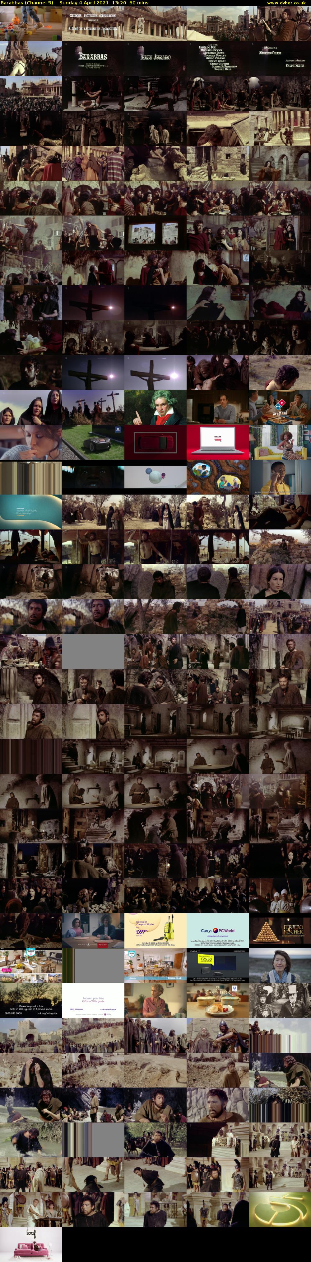 Barabbas (Channel 5) Sunday 4 April 2021 13:20 - 14:20