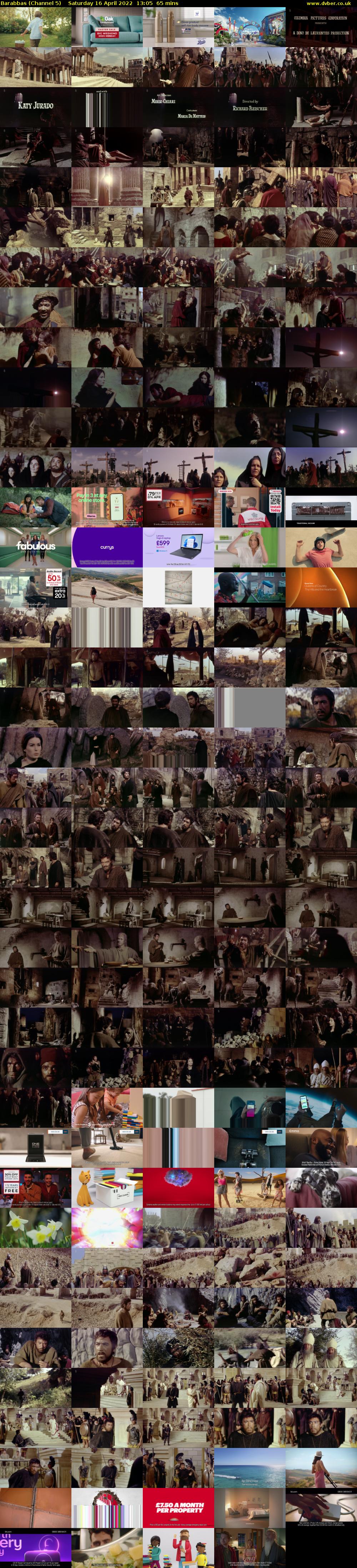 Barabbas (Channel 5) Saturday 16 April 2022 13:05 - 14:10