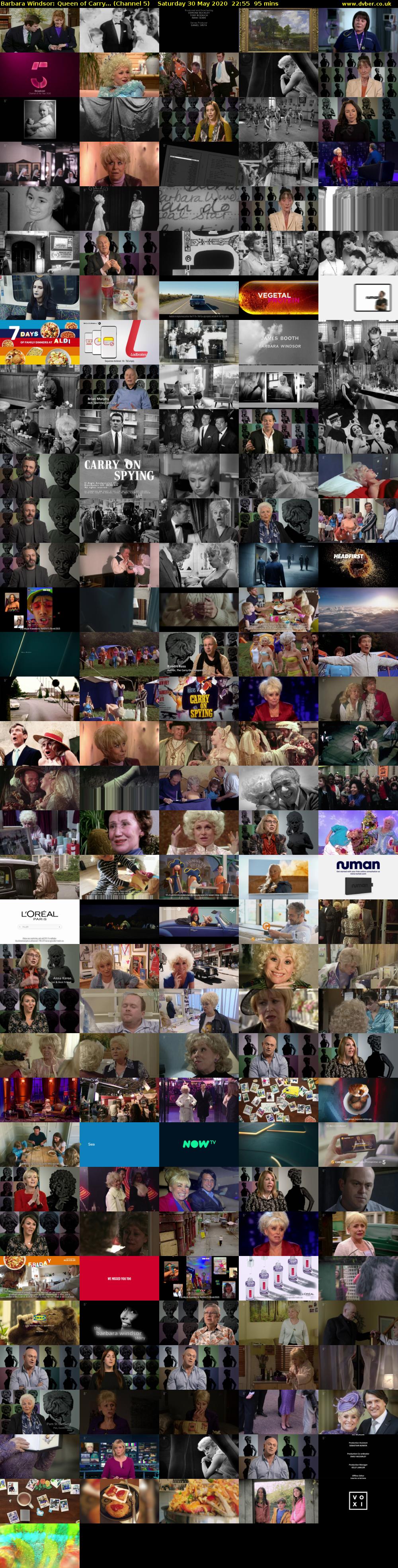 Barbara Windsor: Queen of Carry... (Channel 5) Saturday 30 May 2020 22:55 - 00:30