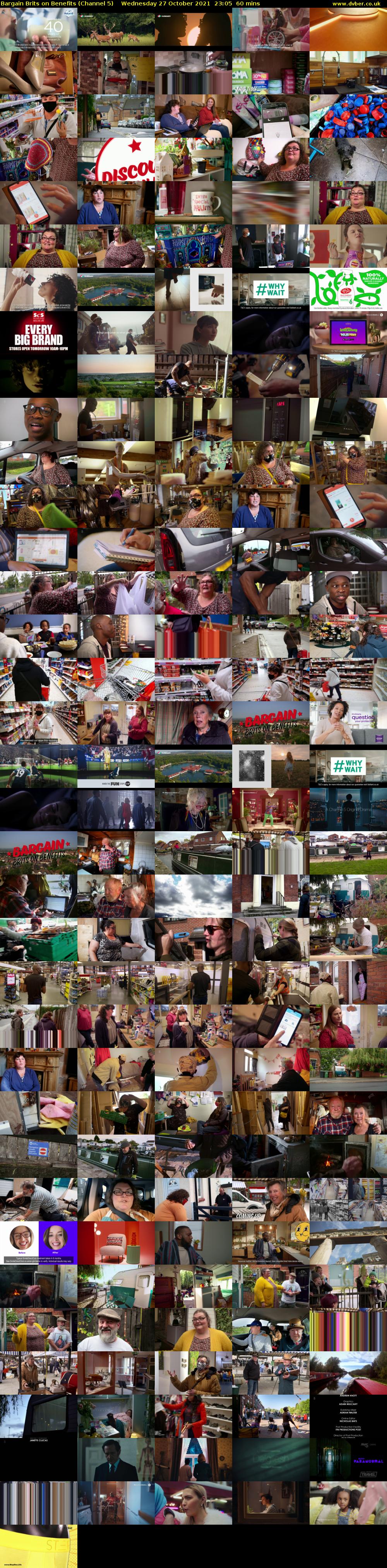 Bargain Brits on Benefits (Channel 5) Wednesday 27 October 2021 23:05 - 00:05