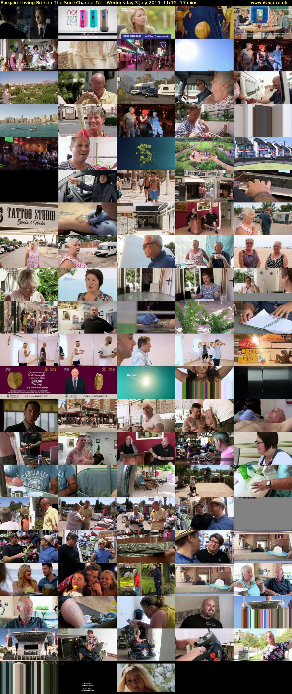 Bargain-Loving Brits in The Sun (Channel 5) Wednesday 3 July 2019 11:15 - 12:10
