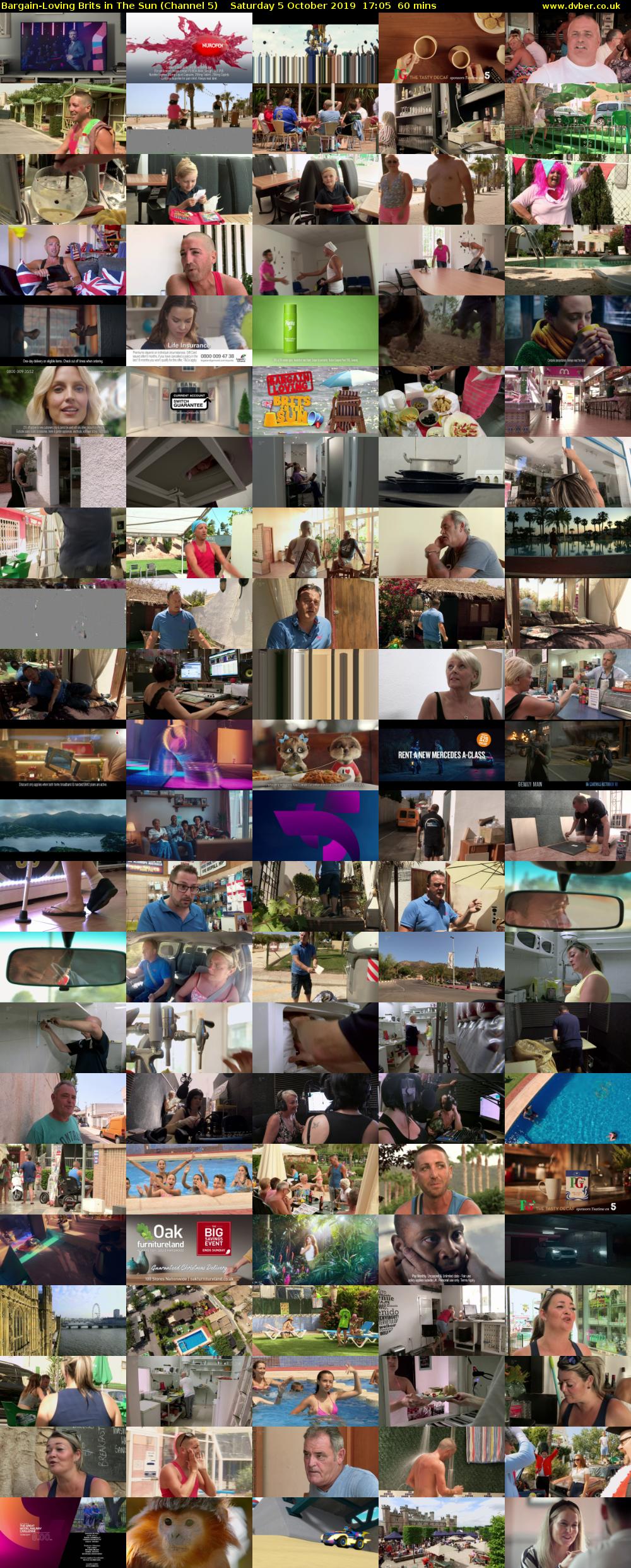 Bargain-Loving Brits in The Sun (Channel 5) Saturday 5 October 2019 17:05 - 18:05