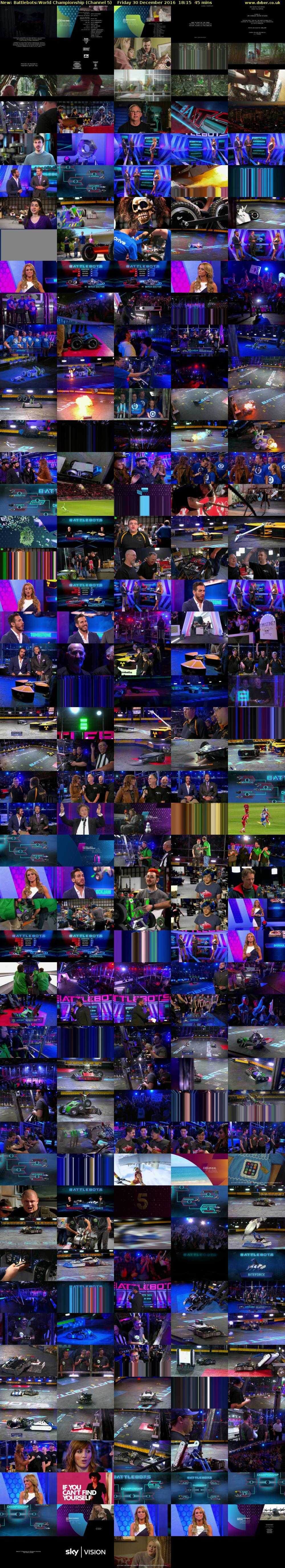 Battlebots:World Championship (Channel 5) Friday 30 December 2016 18:15 - 19:00