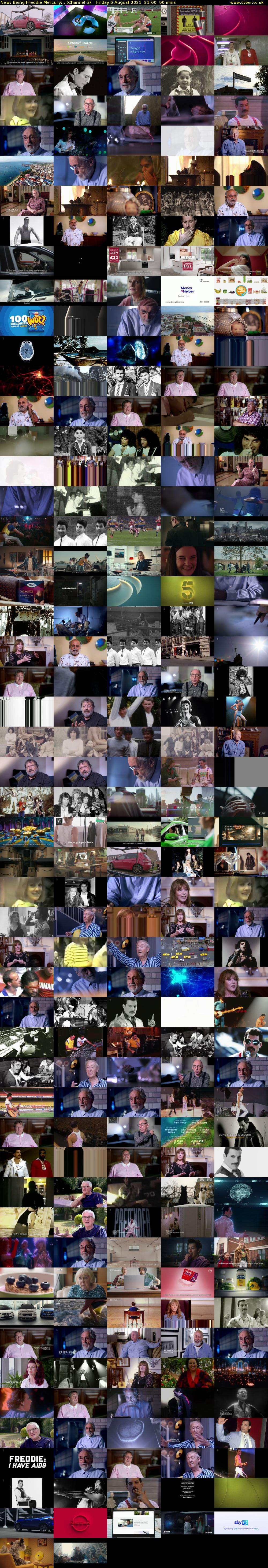 Being Freddie Mercury:.. (Channel 5) Friday 6 August 2021 21:00 - 22:30