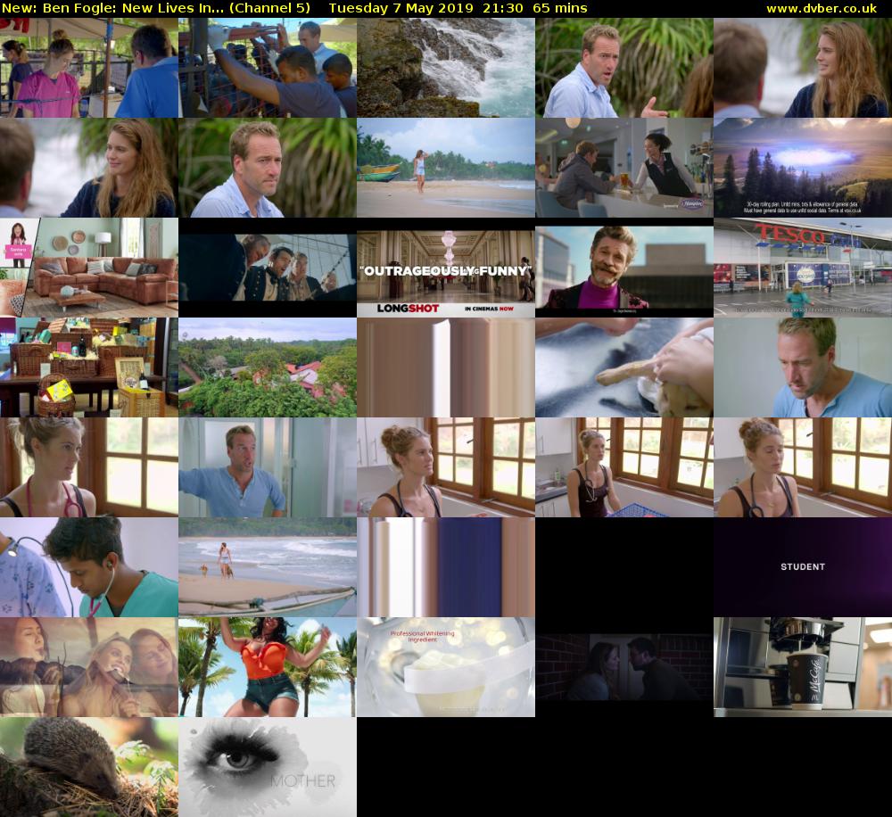 Ben Fogle: New Lives In... (Channel 5) Tuesday 7 May 2019 21:30 - 22:35