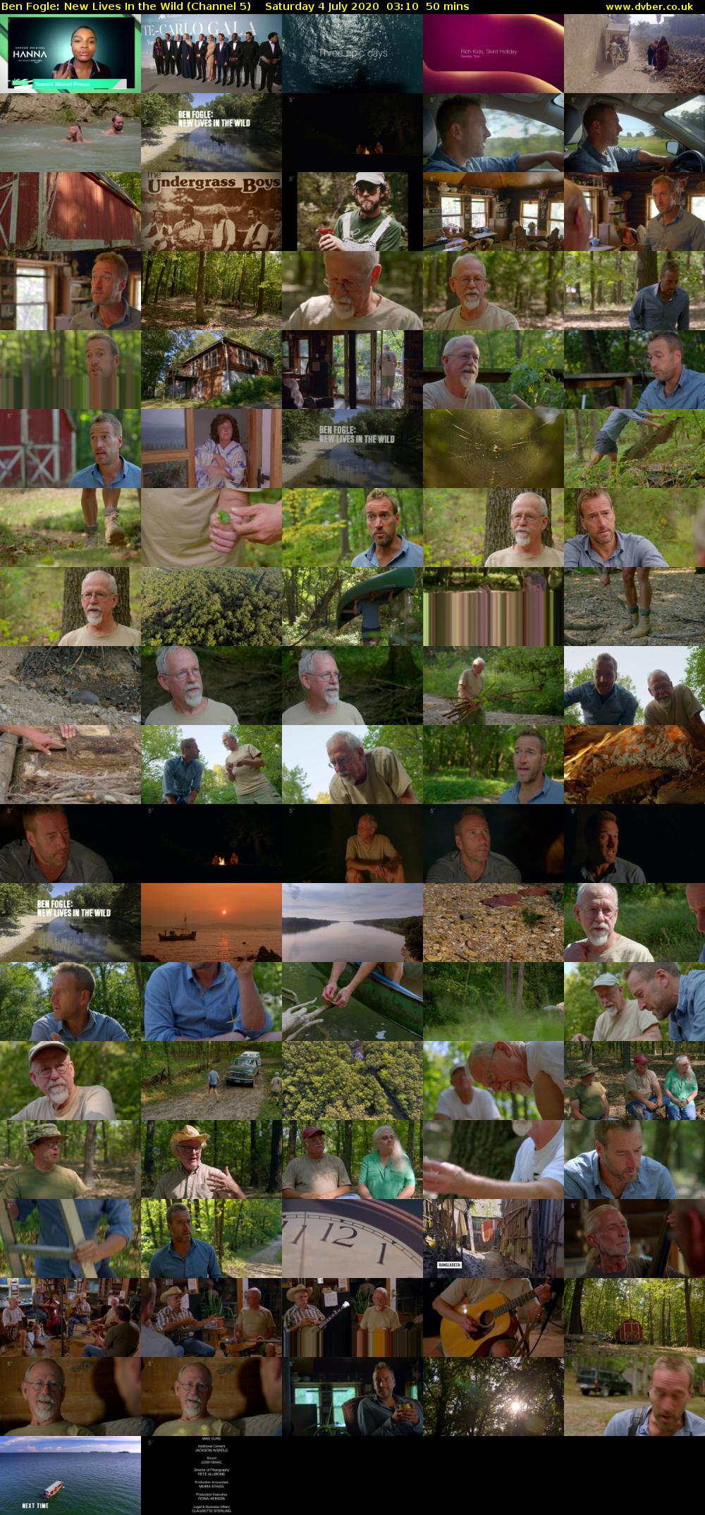 Ben Fogle: New Lives In the Wild (Channel 5) Saturday 4 July 2020 03:10 - 04:00