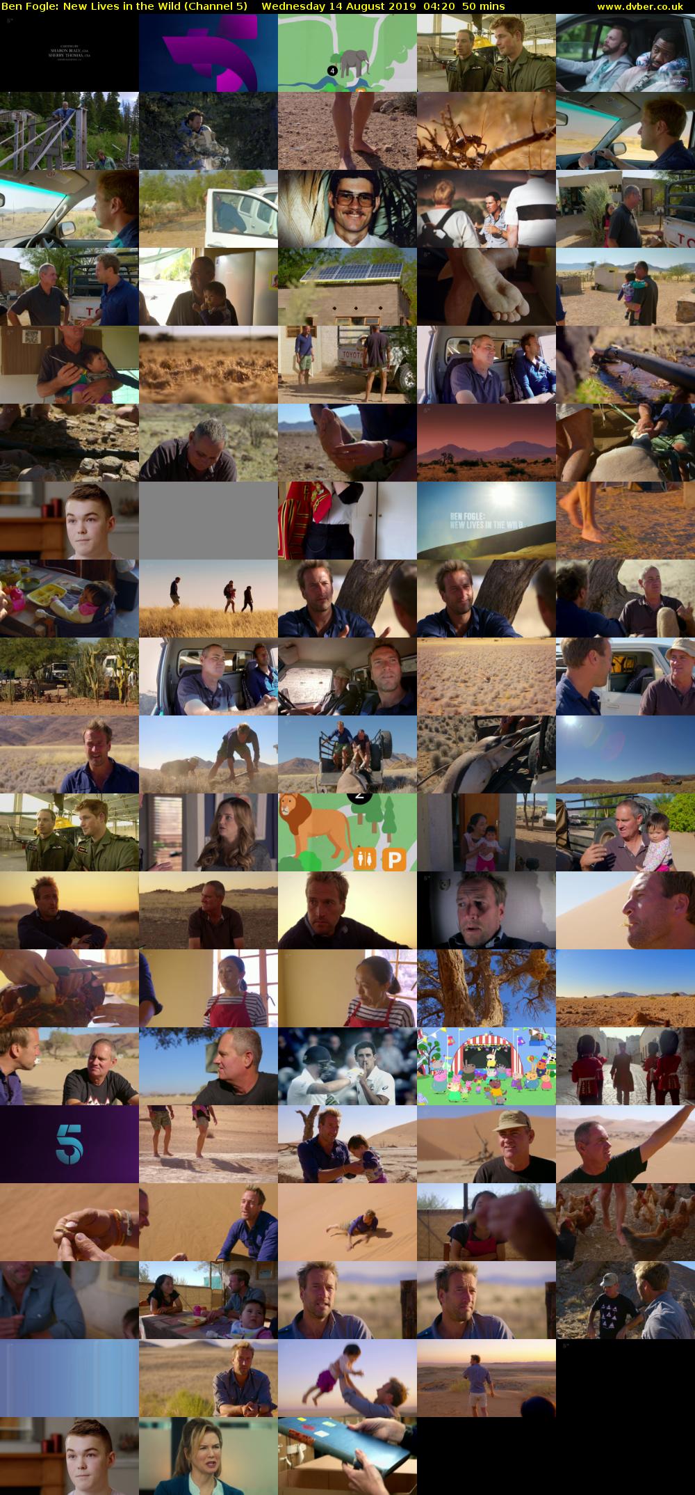 Ben Fogle: New Lives in the Wild (Channel 5) Wednesday 14 August 2019 04:20 - 05:10