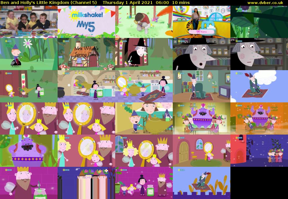 Ben and Holly's Little Kingdom (Channel 5) Thursday 1 April 2021 06:00 - 06:10