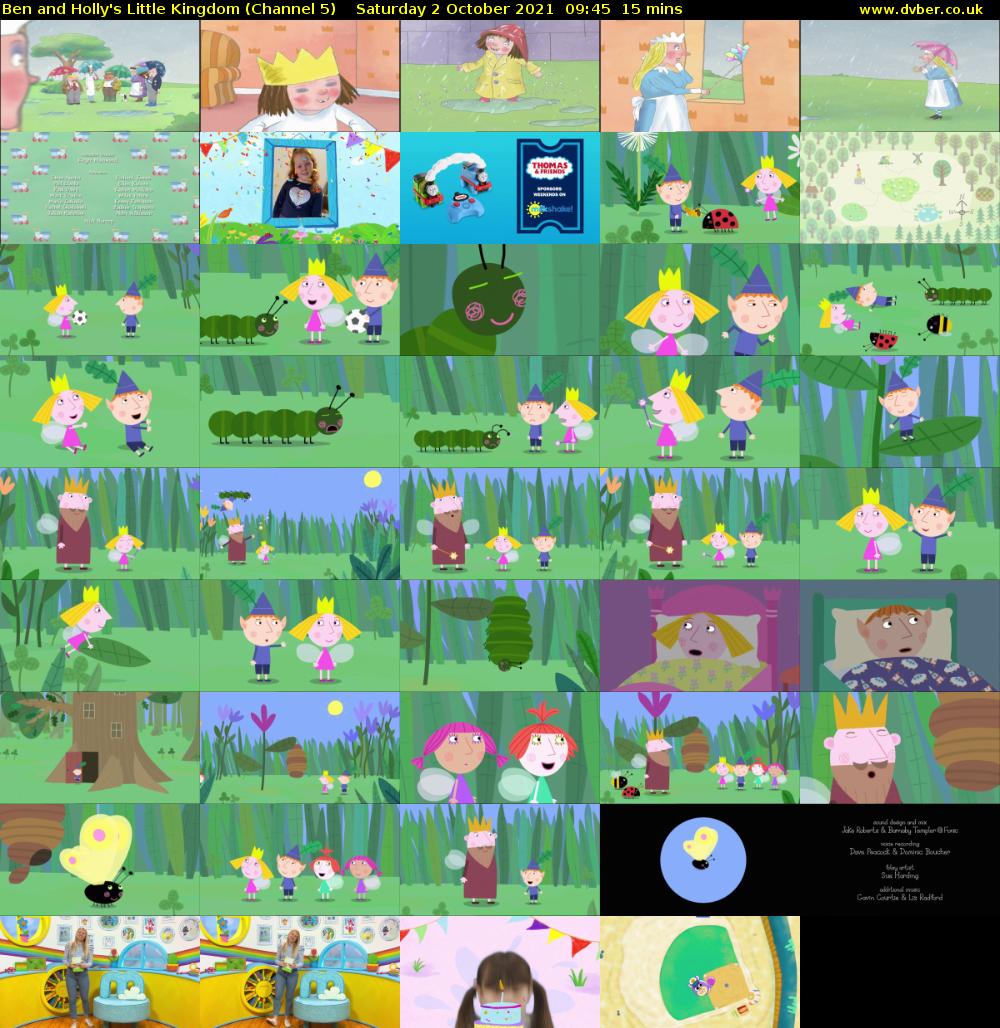 Ben and Holly's Little Kingdom (Channel 5) Saturday 2 October 2021 09:45 - 10:00
