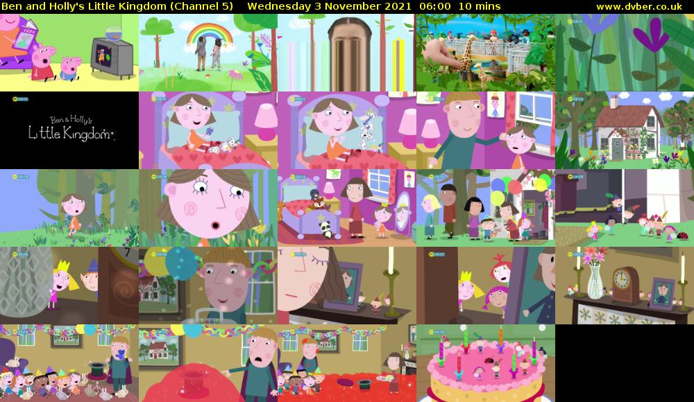 Ben and Holly's Little Kingdom (Channel 5) Wednesday 3 November 2021 06:00 - 06:10