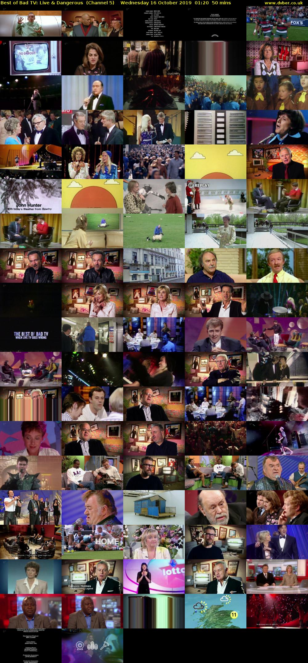 Best of Bad TV: Live & Dangerous  (Channel 5) Wednesday 16 October 2019 01:20 - 02:10