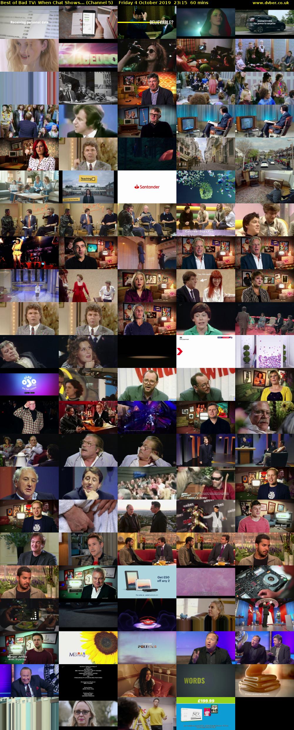 Best of Bad TV: When Chat Shows... (Channel 5) Friday 4 October 2019 23:15 - 00:15