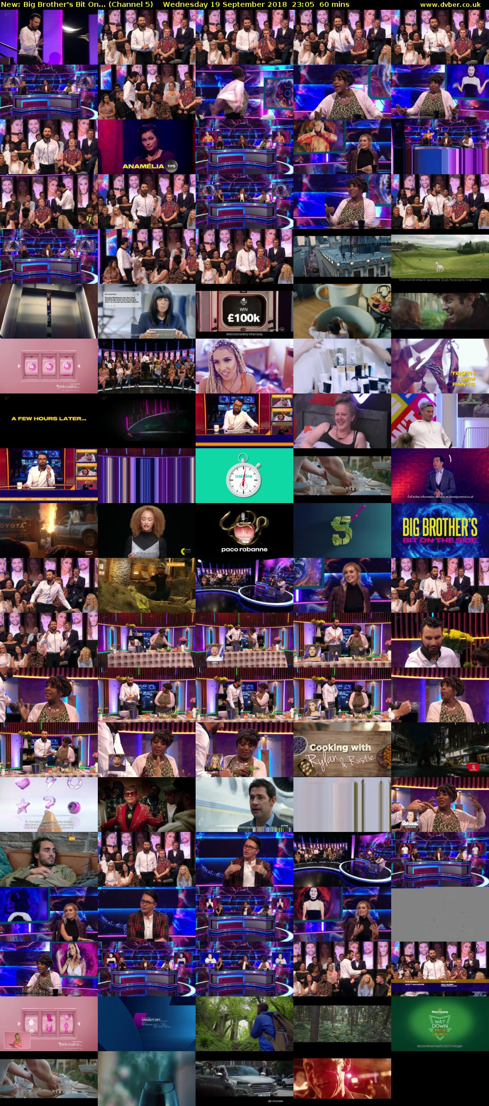 Big Brother's Bit On... (Channel 5) Wednesday 19 September 2018 23:05 - 00:05