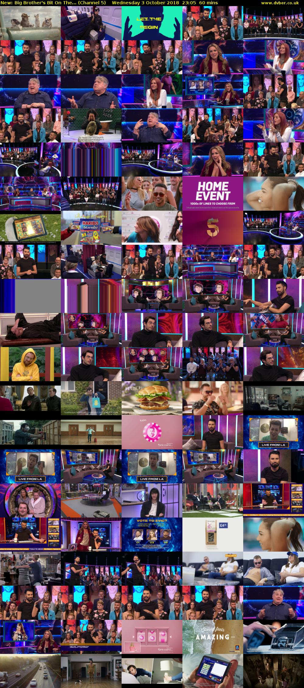 Big Brother's Bit On The... (Channel 5) Wednesday 3 October 2018 23:05 - 00:05