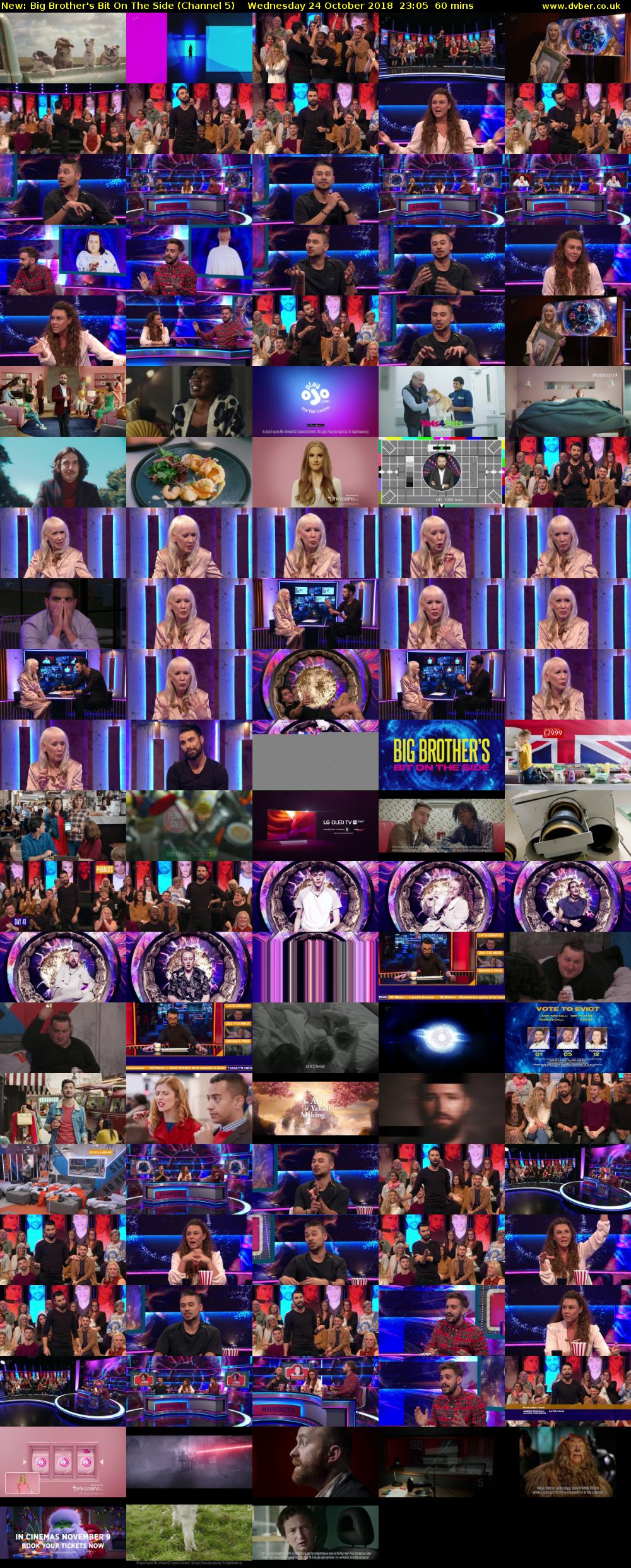 Big Brother's Bit On The Side (Channel 5) Wednesday 24 October 2018 23:05 - 00:05