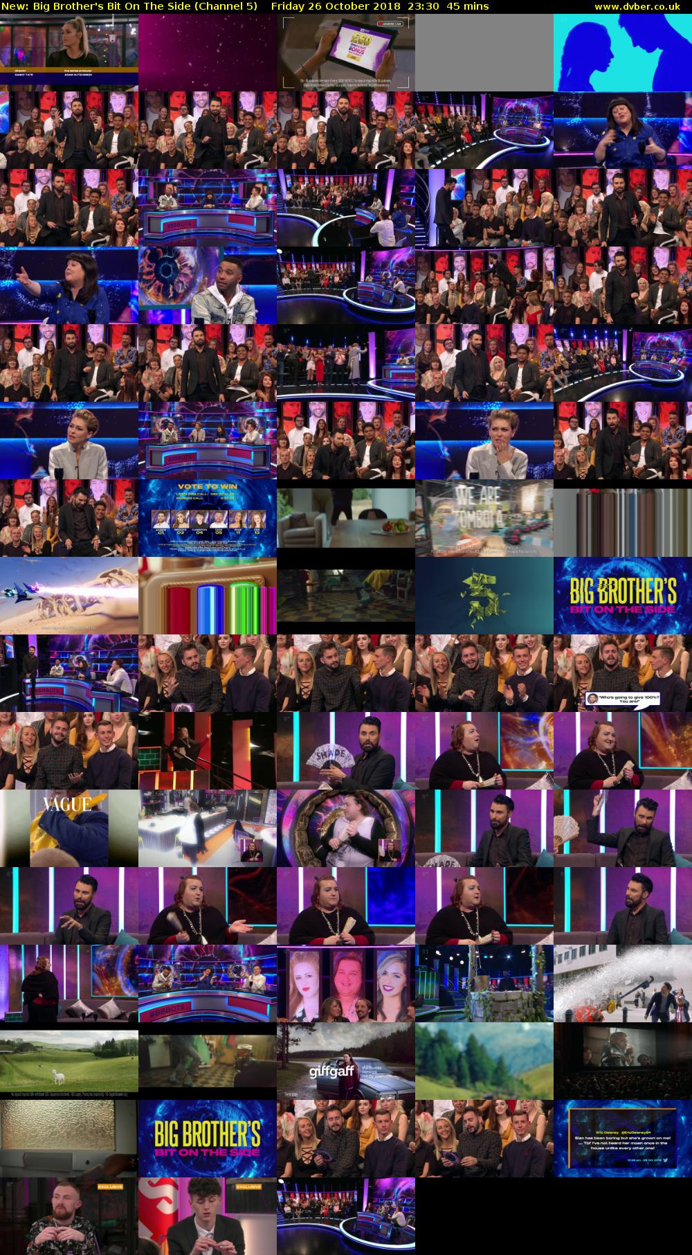 Big Brother's Bit On The Side (Channel 5) Friday 26 October 2018 23:30 - 00:15