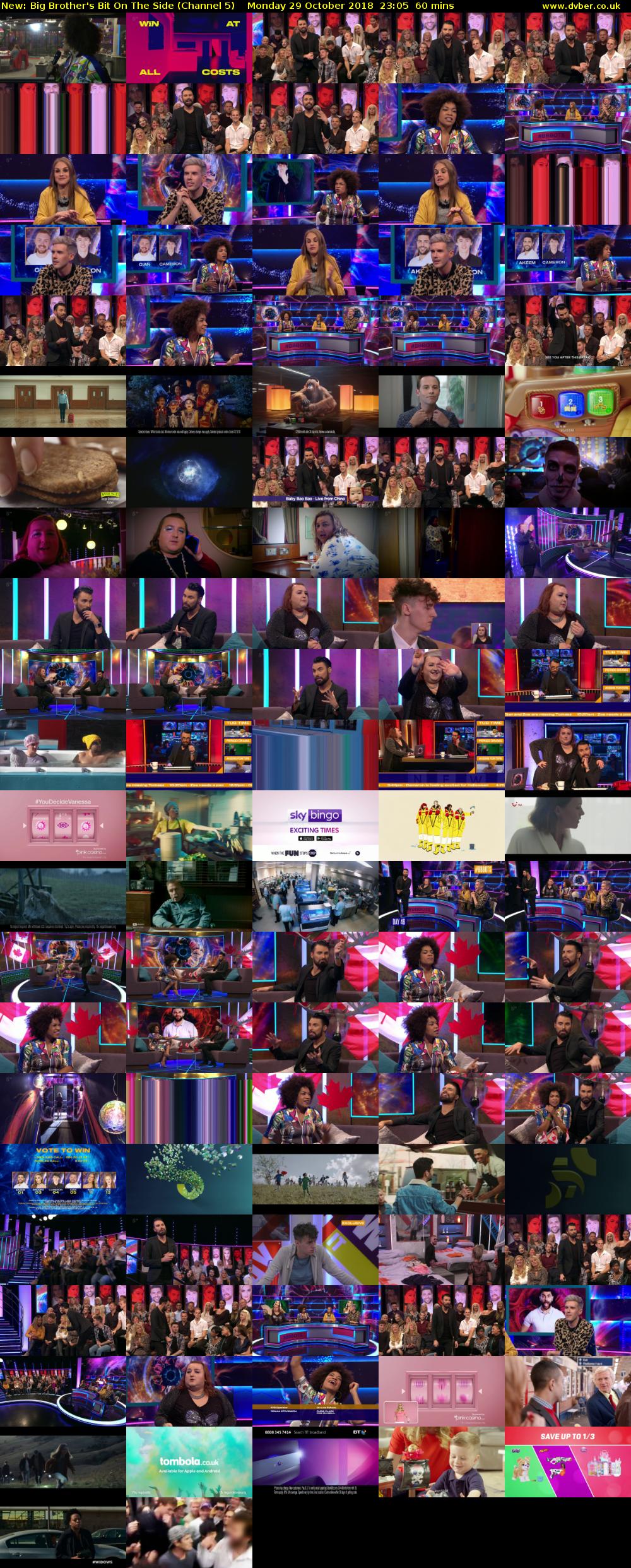 Big Brother's Bit On The Side (Channel 5) Monday 29 October 2018 23:05 - 00:05