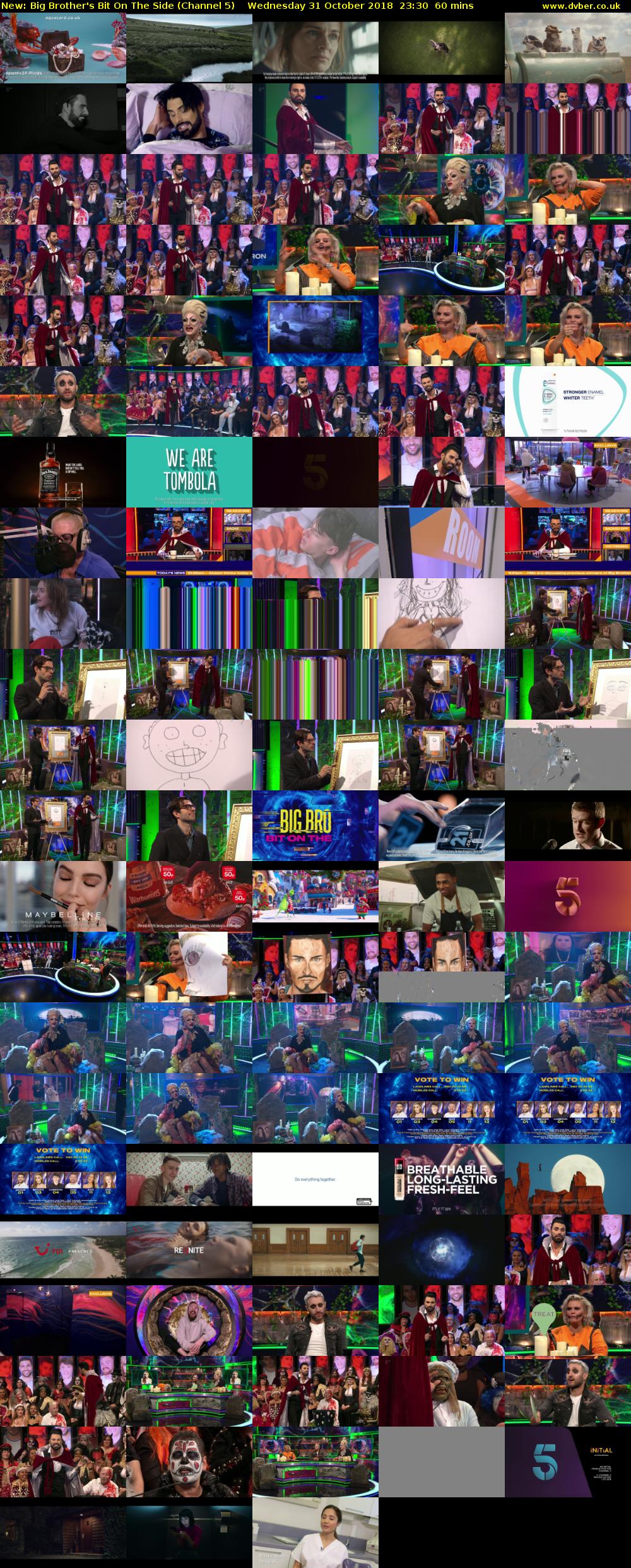 Big Brother's Bit On The Side (Channel 5) Wednesday 31 October 2018 23:30 - 00:30