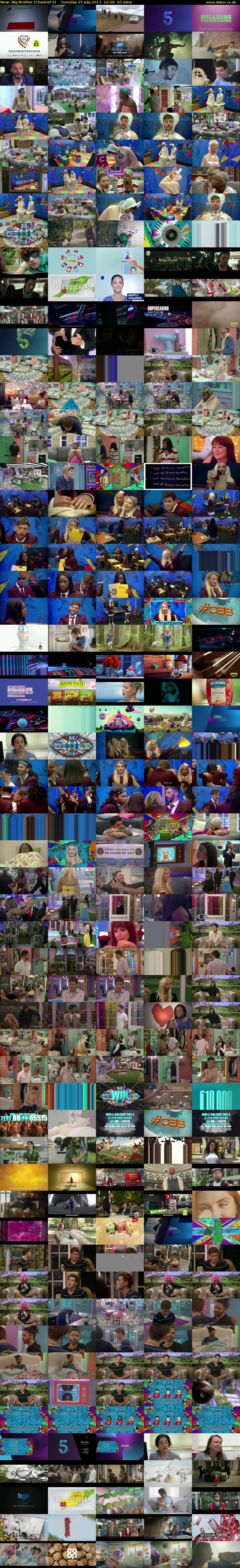 Big Brother (Channel 5) Tuesday 25 July 2017 22:00 - 23:05