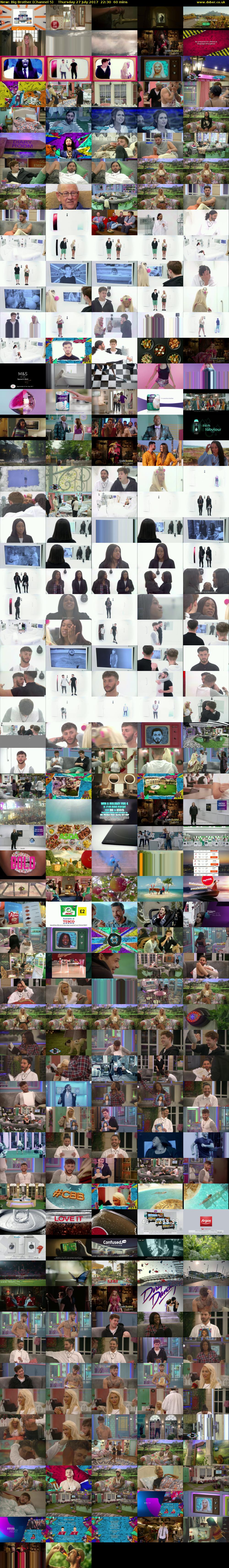 Big Brother (Channel 5) Thursday 27 July 2017 22:30 - 23:30