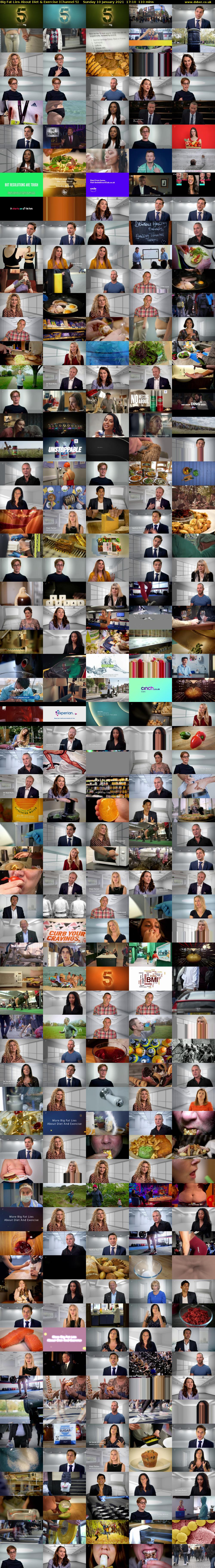 Big Fat Lies About Diet & Exercise (Channel 5) Sunday 10 January 2021 17:10 - 19:00