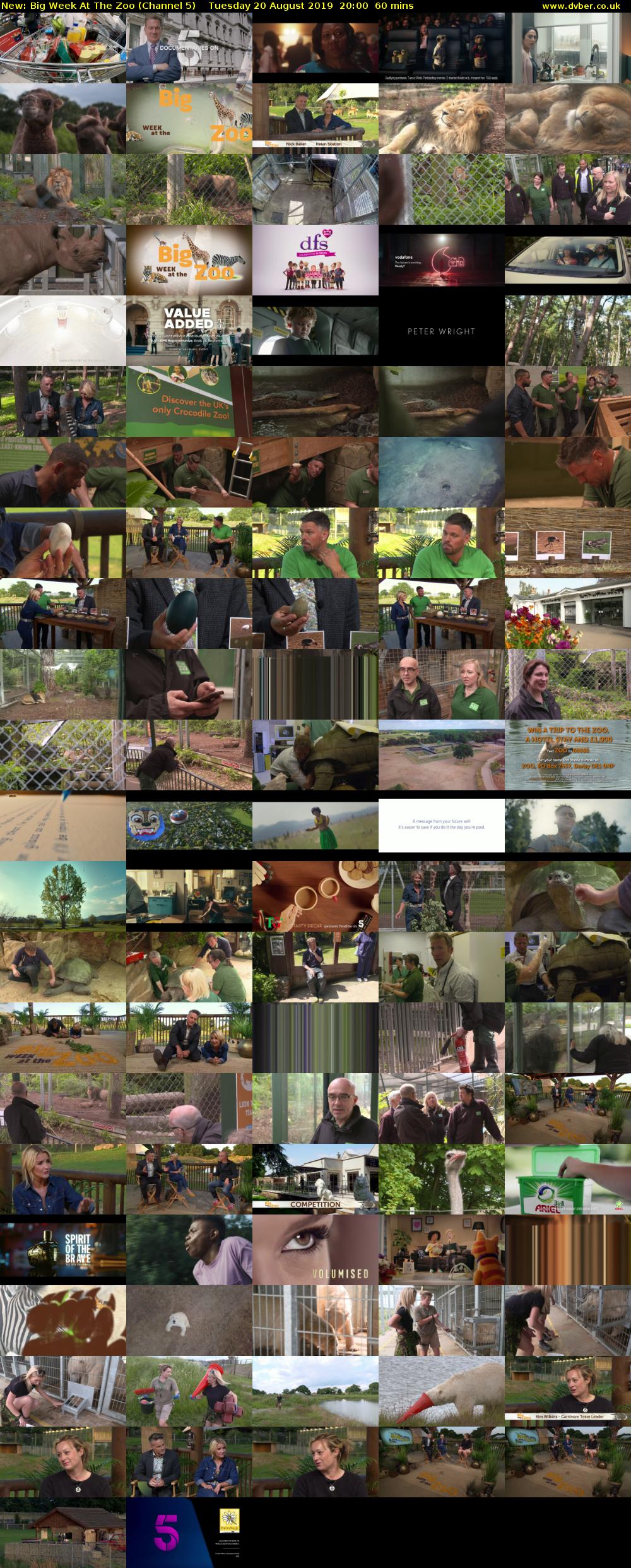 Big Week At The Zoo (Channel 5) Tuesday 20 August 2019 20:00 - 21:00