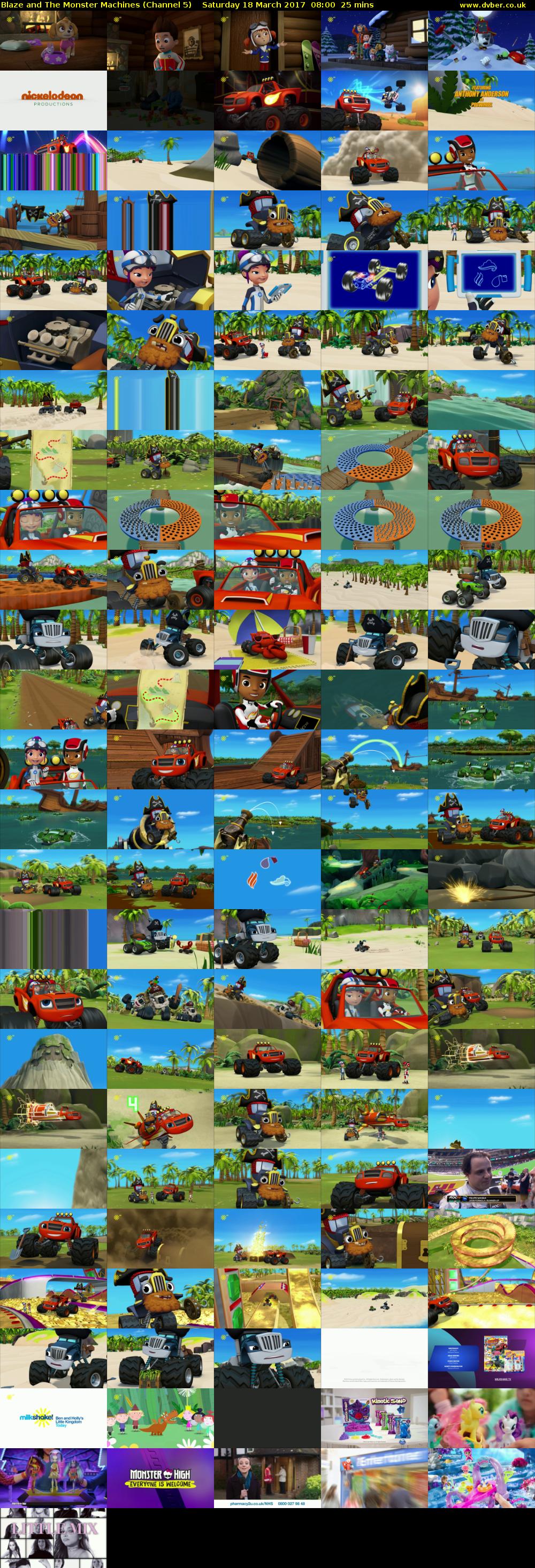 Blaze and The Monster Machines (Channel 5) Saturday 18 March 2017 08:00 - 08:25